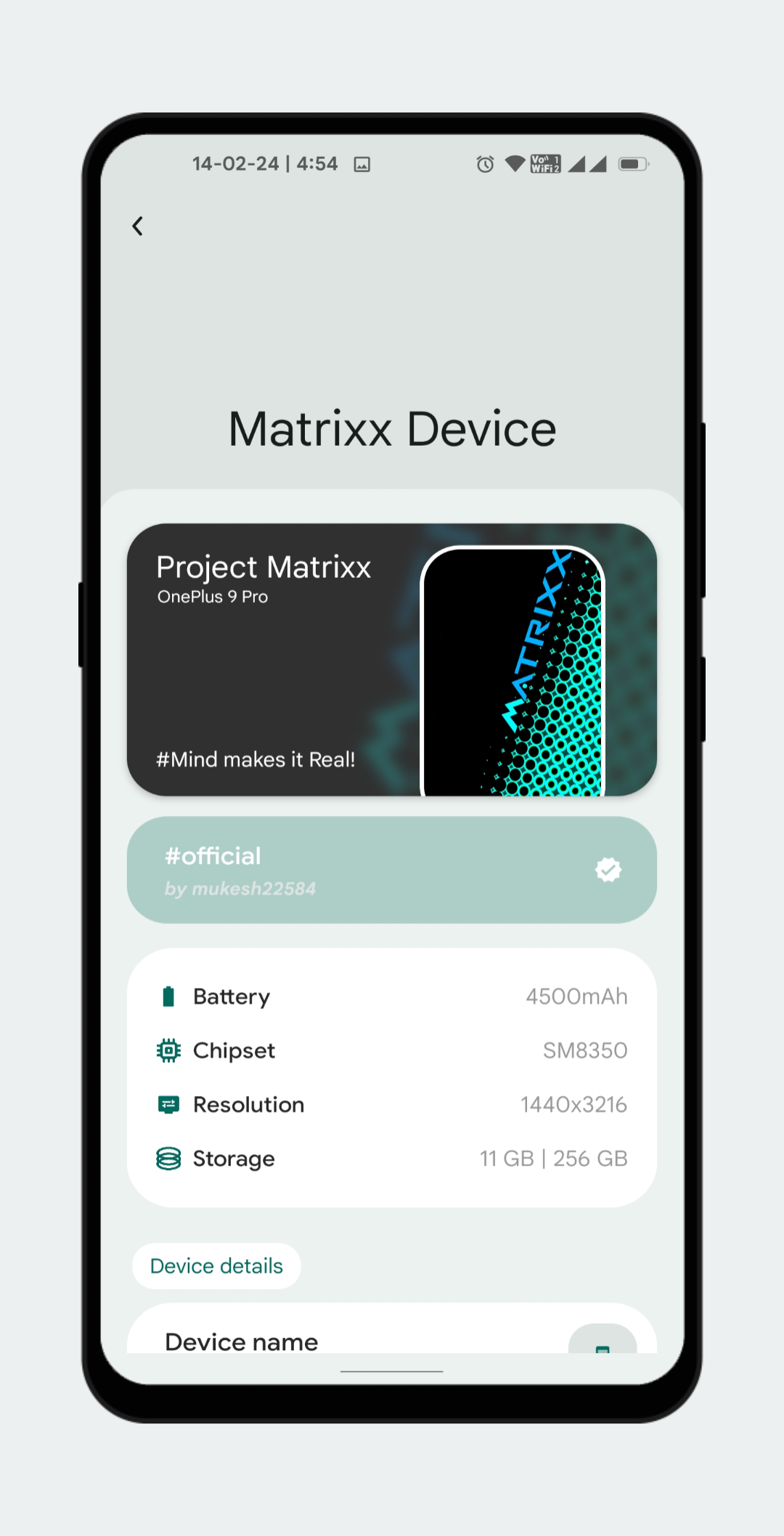 Project Matrix Screenshot